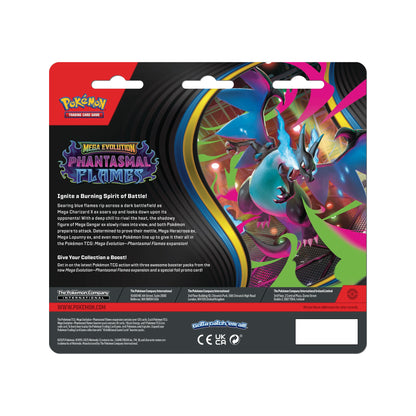 [PREVENTA] 3 Pack Blister - Mega Evolution Phantasmal Flames [Promo Aleatoria] [INGLES]