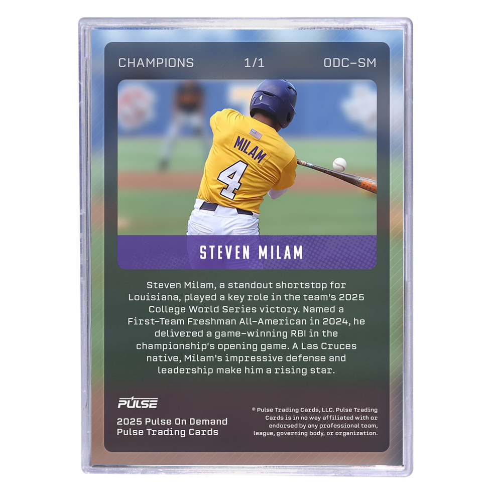 2025 On Demand Steven Milam Champions Card con Case [SIN FIRMA] - Pulse