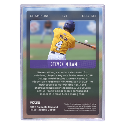 2025 On Demand Steven Milam Champions Card con Case [SIN FIRMA] - Pulse