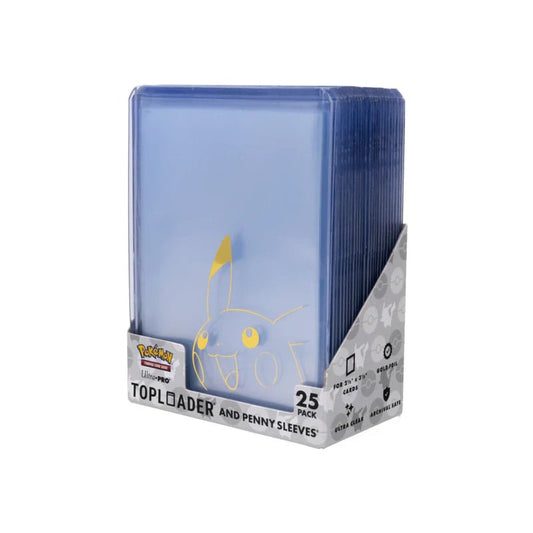 Regular Pikachu Toploaders + Penny Sleeves Ultra PRO 25 pz