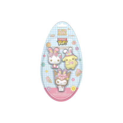 3 Pack Hello Kitty Spring - Hello Kitty, Pompompurin y Kuromi - Funko Pocket Pop Egg