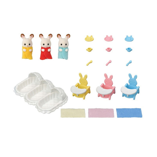 Chocolat Rabbit Triplets Care Set - Sylvanian Families (Version Japonesa)