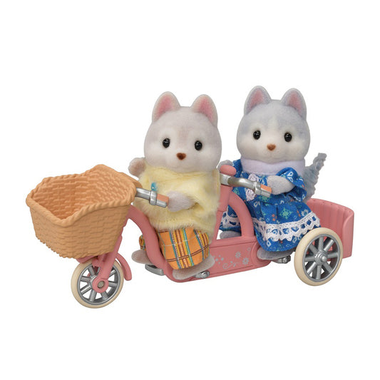 Nakayoshi Cycling Set Husky Siblings - Sylvanian Families (Version Japonesa)