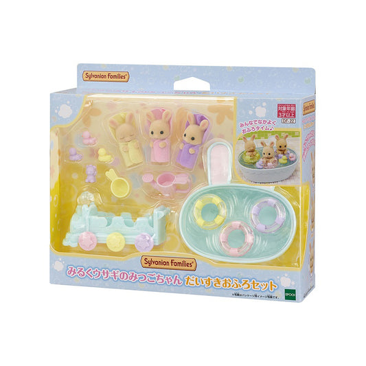 Milk Rabbit Mitsugo-Chan Daisuki Bath Set - Sylvanian Families (Version Japonesa)