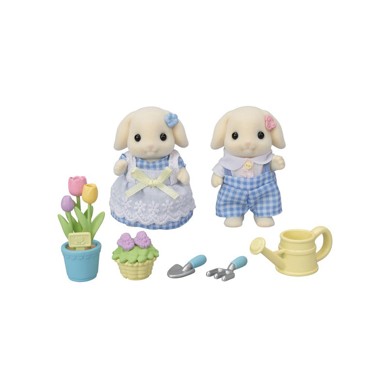 Flower Care Set -Flora Rabbit Brothers- - Sylvanian Families (Version Japonesa)