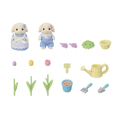 Flower Care Set -Flora Rabbit Brothers- - Sylvanian Families (Version Japonesa)