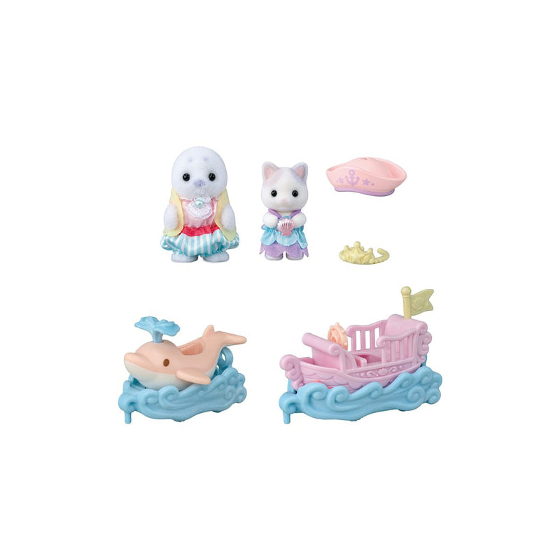 Amusement Park Ride Set - Boat and Dolphin - - Sylvanian Families (Version Japonesa)