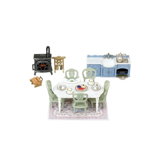 Sparkling Waterfront Red Roof House Elegant Dining Room - Sylvanian Families (Version Japonesa)