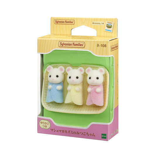 Marshmallow Mouse Triplets - Sylvanian Families (Version Japonesa)