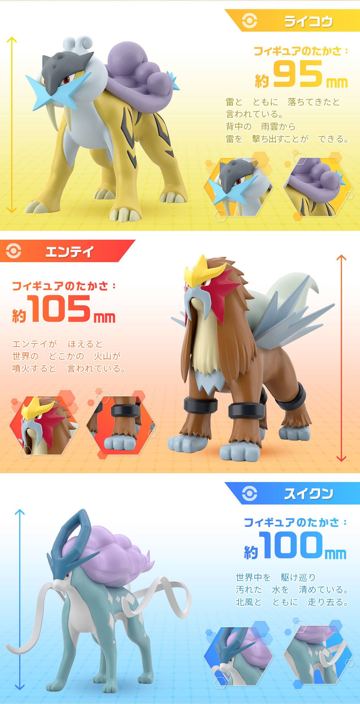 Pokemon Scale World Johto - Raikou & Entei & Suicune 2024