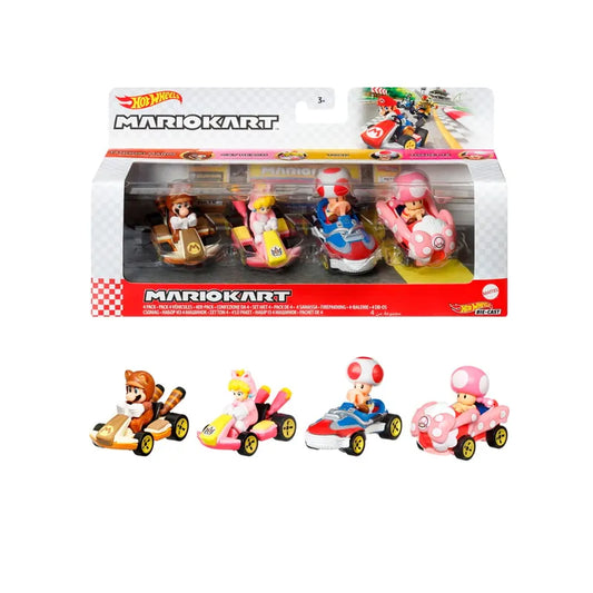 Mario Kart 4 Pack Modelo 2 - Hot Wheels